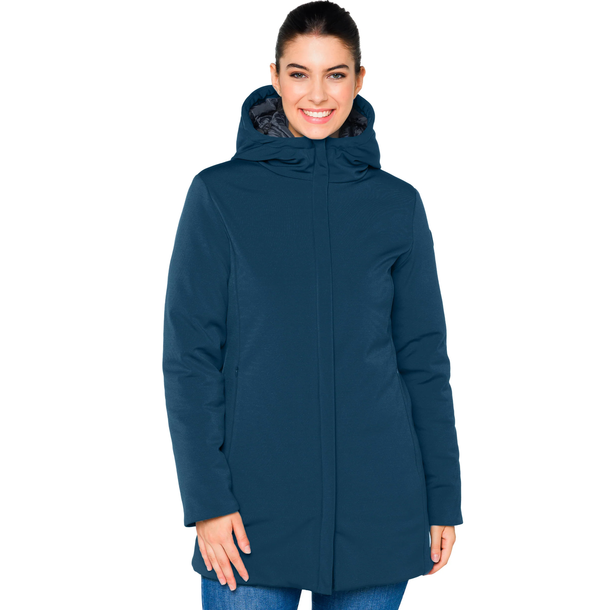 Parka JAQUELINE imbottito impermeabile blu chiaro