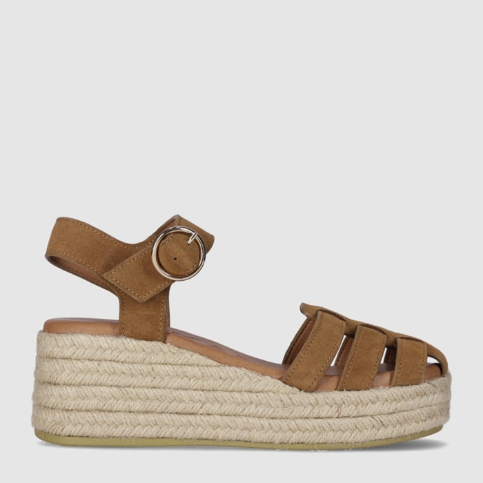 Sandalias de Serraje - Cuero - Tacón: 6 cm