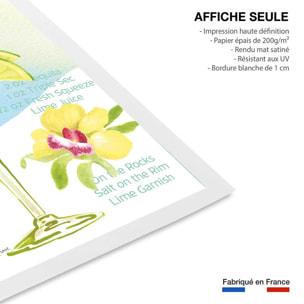 Affiche Margarita en aquarelle Affiche seule