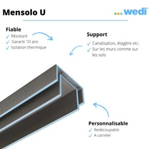 Coffre d'habillage WEDI Mensolo U 260 x 30 x 15 cm