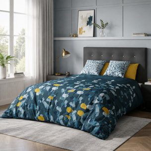 Parure Housse De Couette 3pcs avec Taies oreiller 100% coton 47fils Lunaria