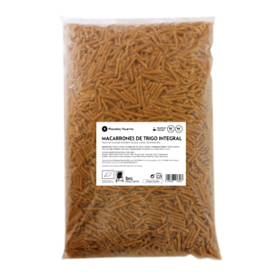 PLANETA HUERTO | Macarrones de Trigo Integral Ecológicos 5 kg – Macarrones, Rico en Fibra y Proteínas Vegetales, Sin Aditivos, Ideal para Dietas Veganas y Alimentación Saludable