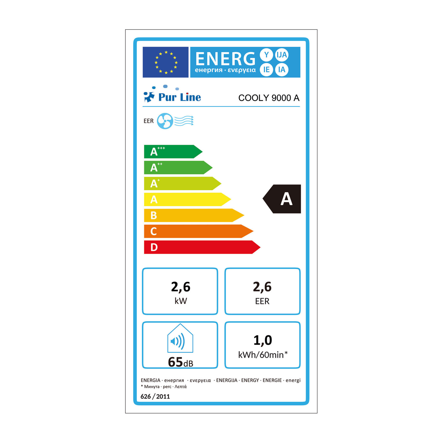 Climatiseur portable 2250 frigories avec télécommande