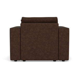 Topaze - fauteuil en simili - Marron