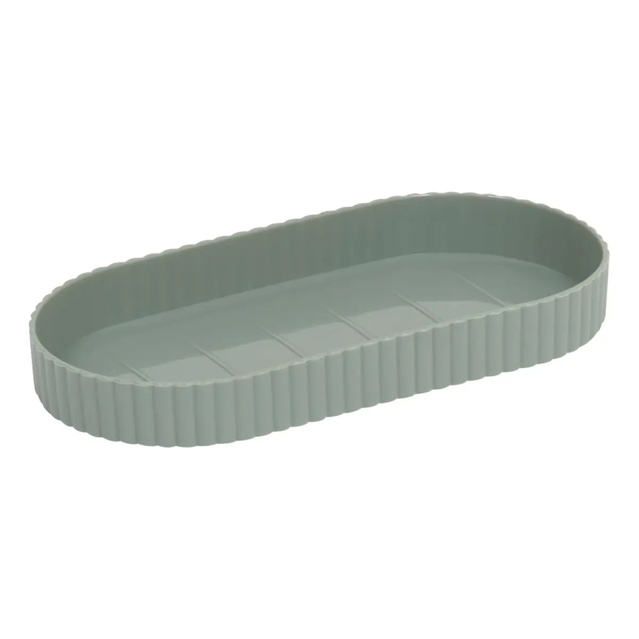 Lot distributeur de savon et gobelet strié vert