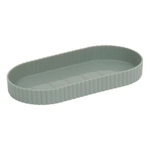 Lot distributeur de savon et gobelet strié vert