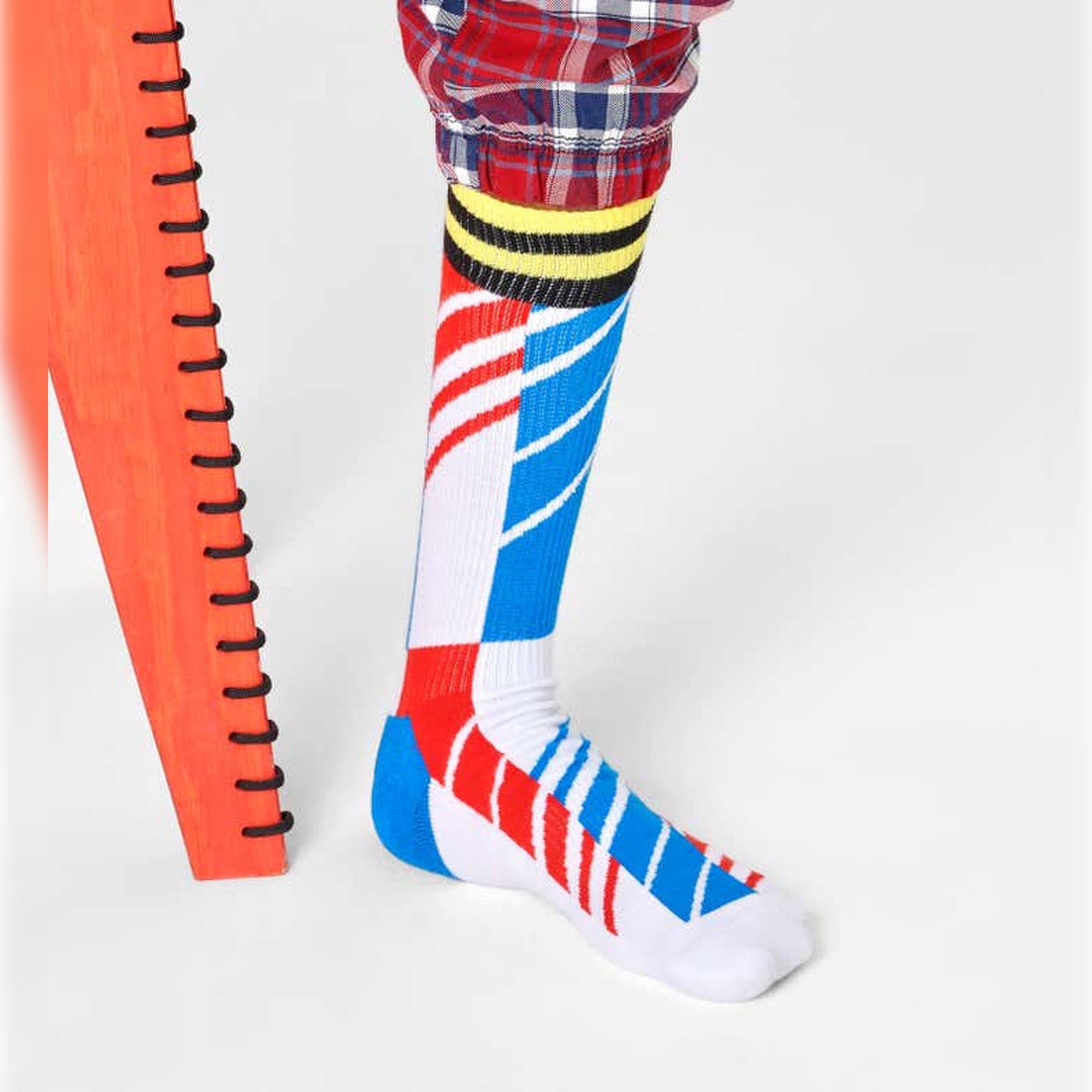 Calcetines scattered stripe crew