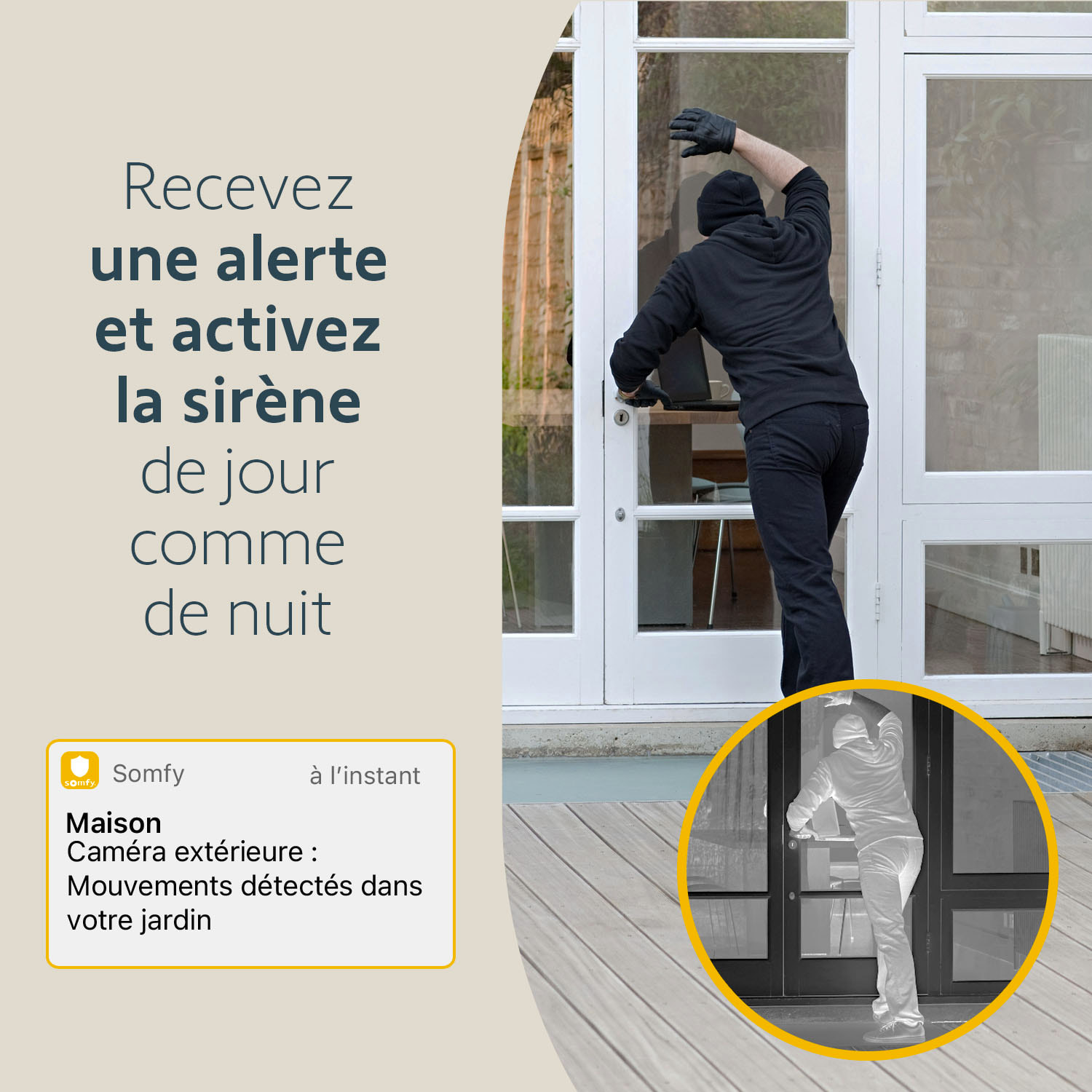 1 caméra intérieure Somfy Indoor Camera et 1 extérieure Somfy Outdoor Camera blanche - Somfy Protect