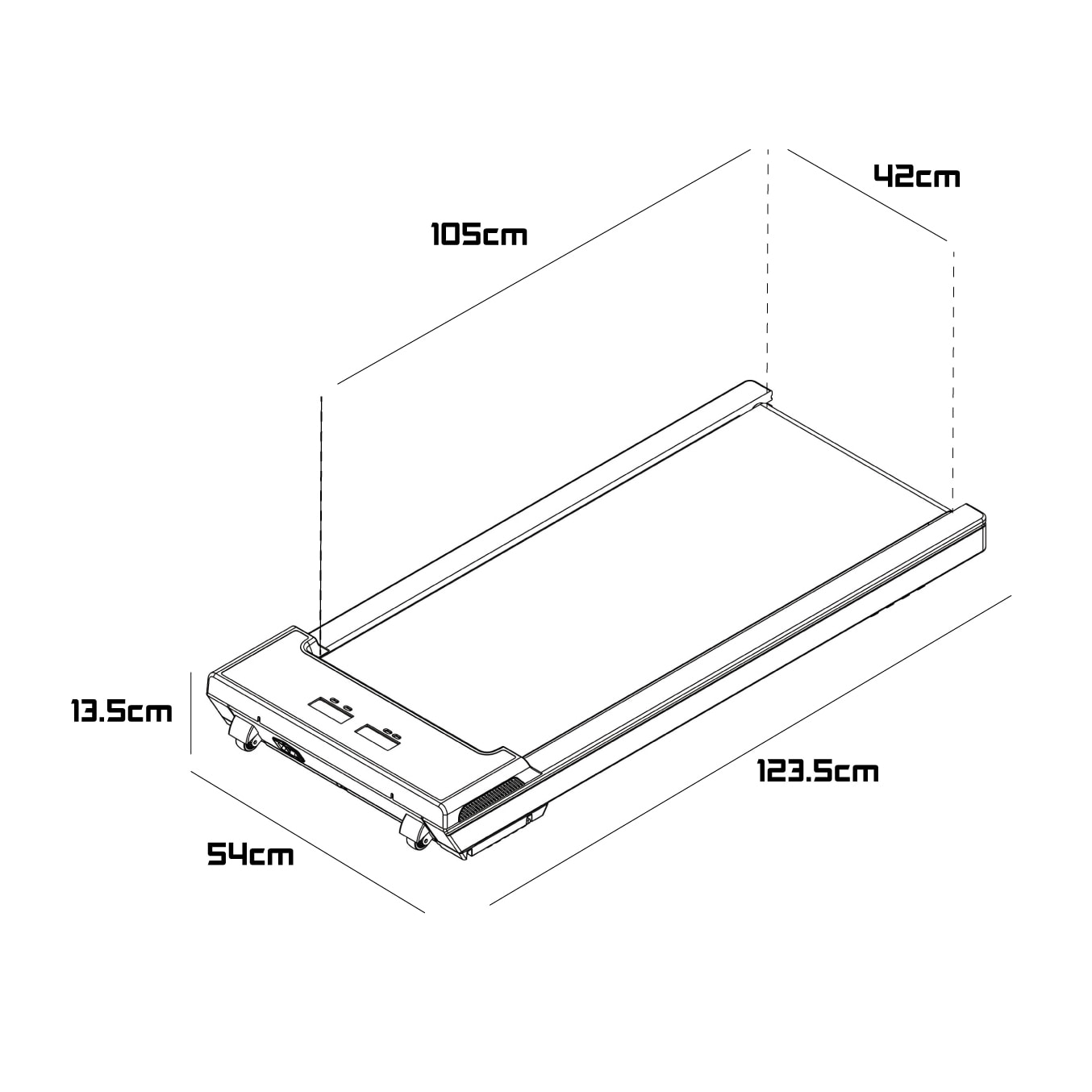 Supernova - Tapis Roulant Salvaspazio 2,5HP max 8 Km/h con Display LCD e Altoparlanti Bluetooth