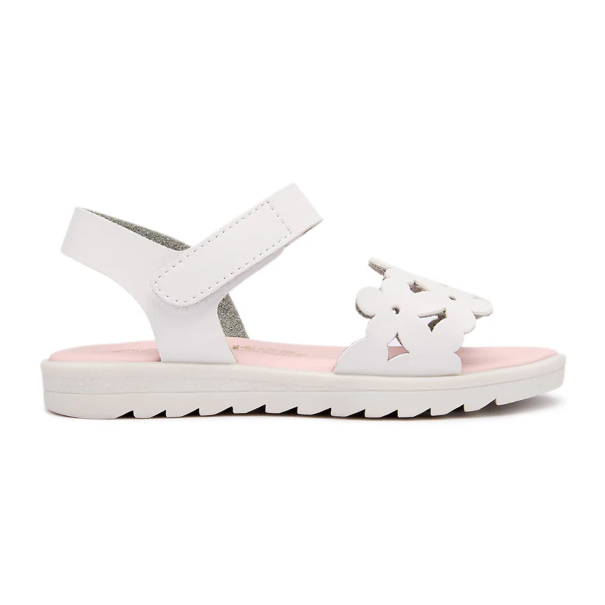 Sandalias de Niña con Diseño de Flor en Blanco