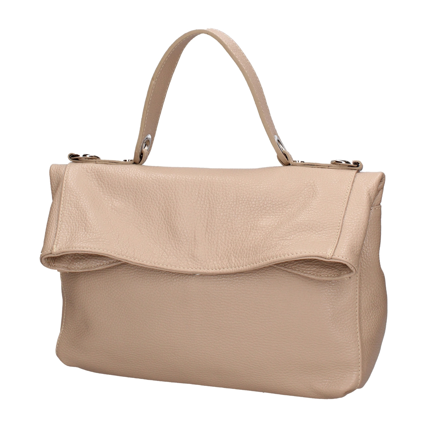 Borsa a spalla convertibile in zaino da donna In Vera pelle Made in Italy 34x21x12 cm