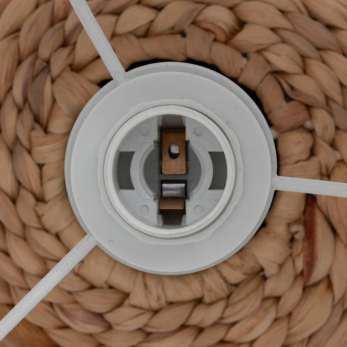 Lampe à poser boule "Sand" jacinthe beige H37cm