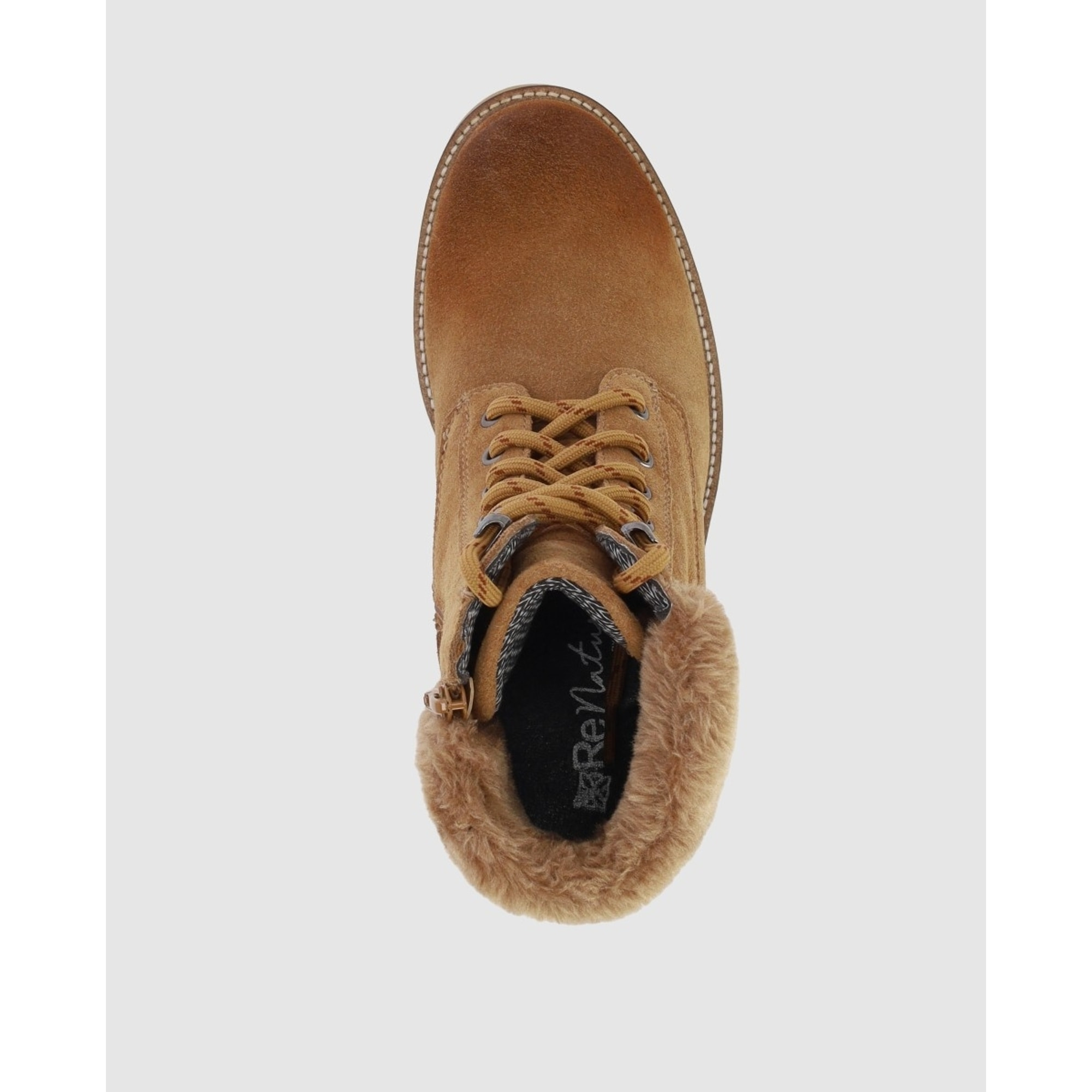 Botines de Serraje - Cuero - Tacón: 6 cm