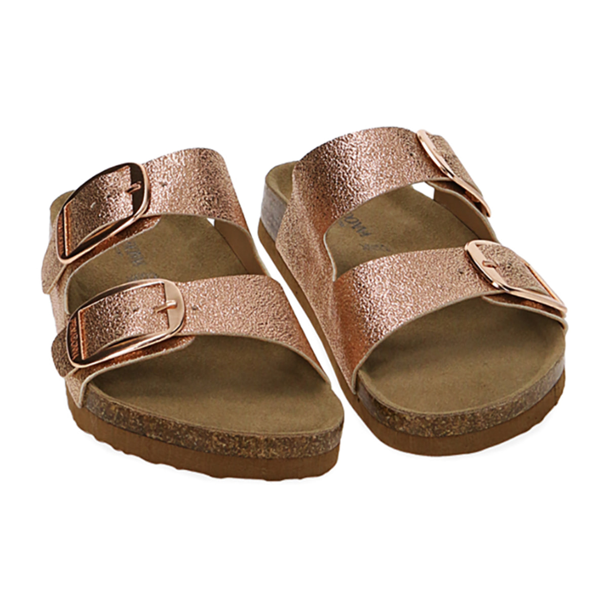 Zapatillas laminadas en oro rosa