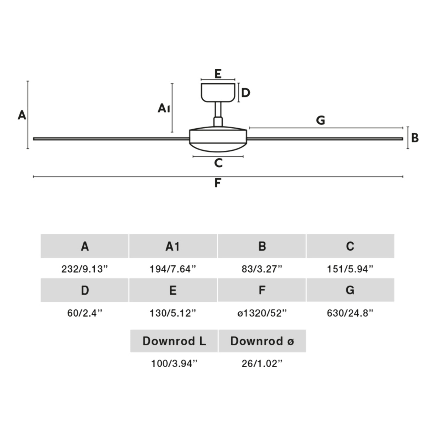 CRUISER L Ventilatore a soffitto nero/aluminium
