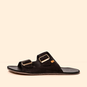 Sandalias N5682 NOBUCK LAVADO BLACK/ BARE SANDALS color Black