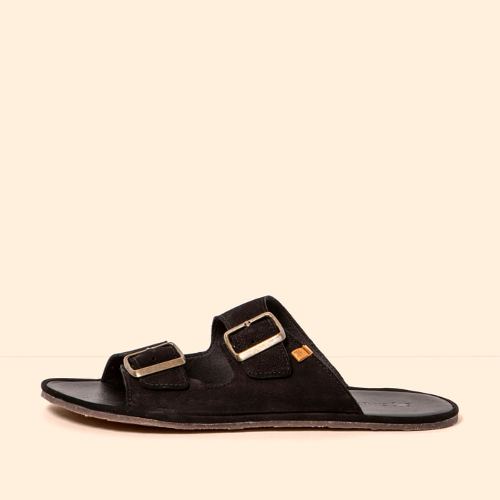 Sandalias N5682 NOBUCK LAVADO BLACK/ BARE SANDALS color Black