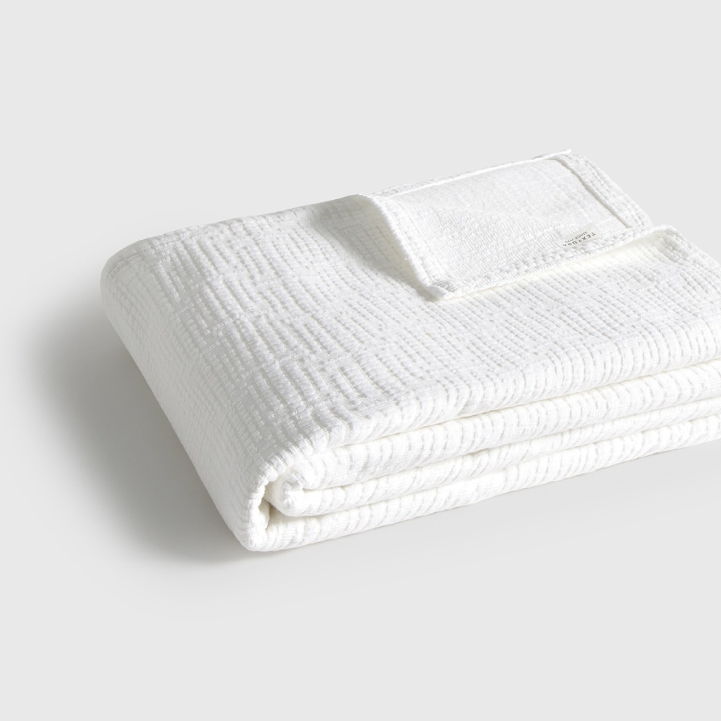 Colcha de jacquard de algodón Archout color blanco 100% Algodón