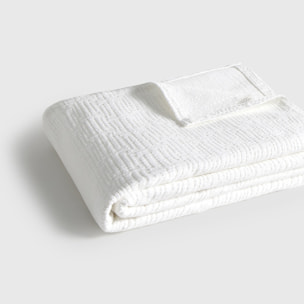 Colcha de jacquard de algodón Archout color blanco 100% Algodón
