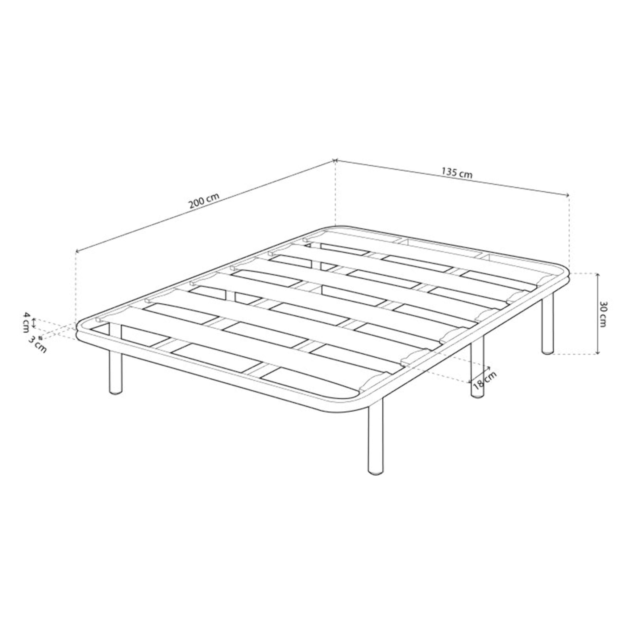 Somier láminas RX Carbon - Con patas