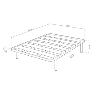 Somier láminas RX Carbon - Con patas