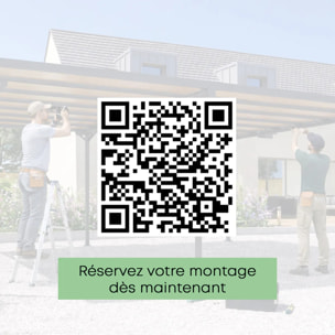 Carport double aluminium Trigano - Mistral Double - 30 m²