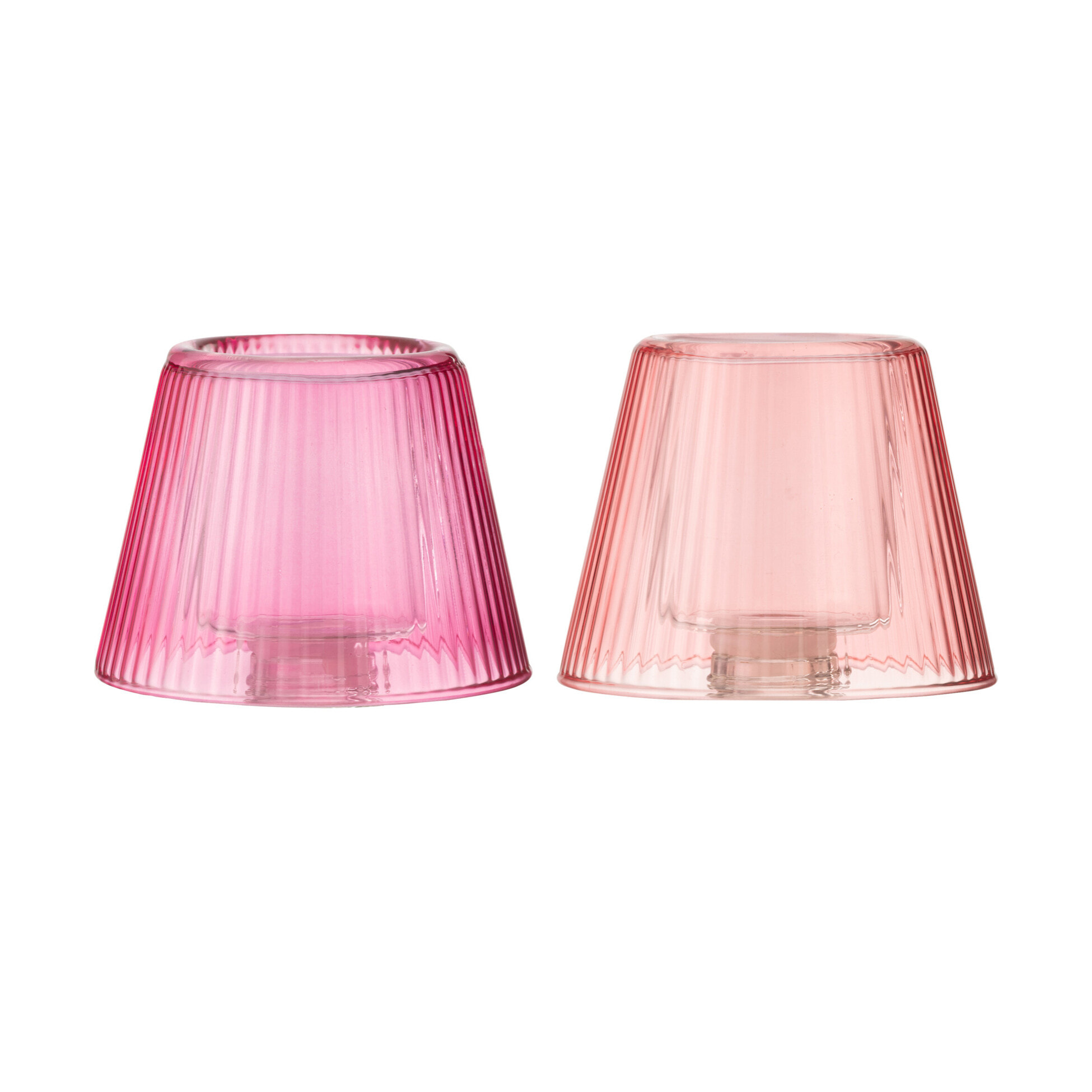 J-Line photophore Chapeau - verre - rose - 2 pièces