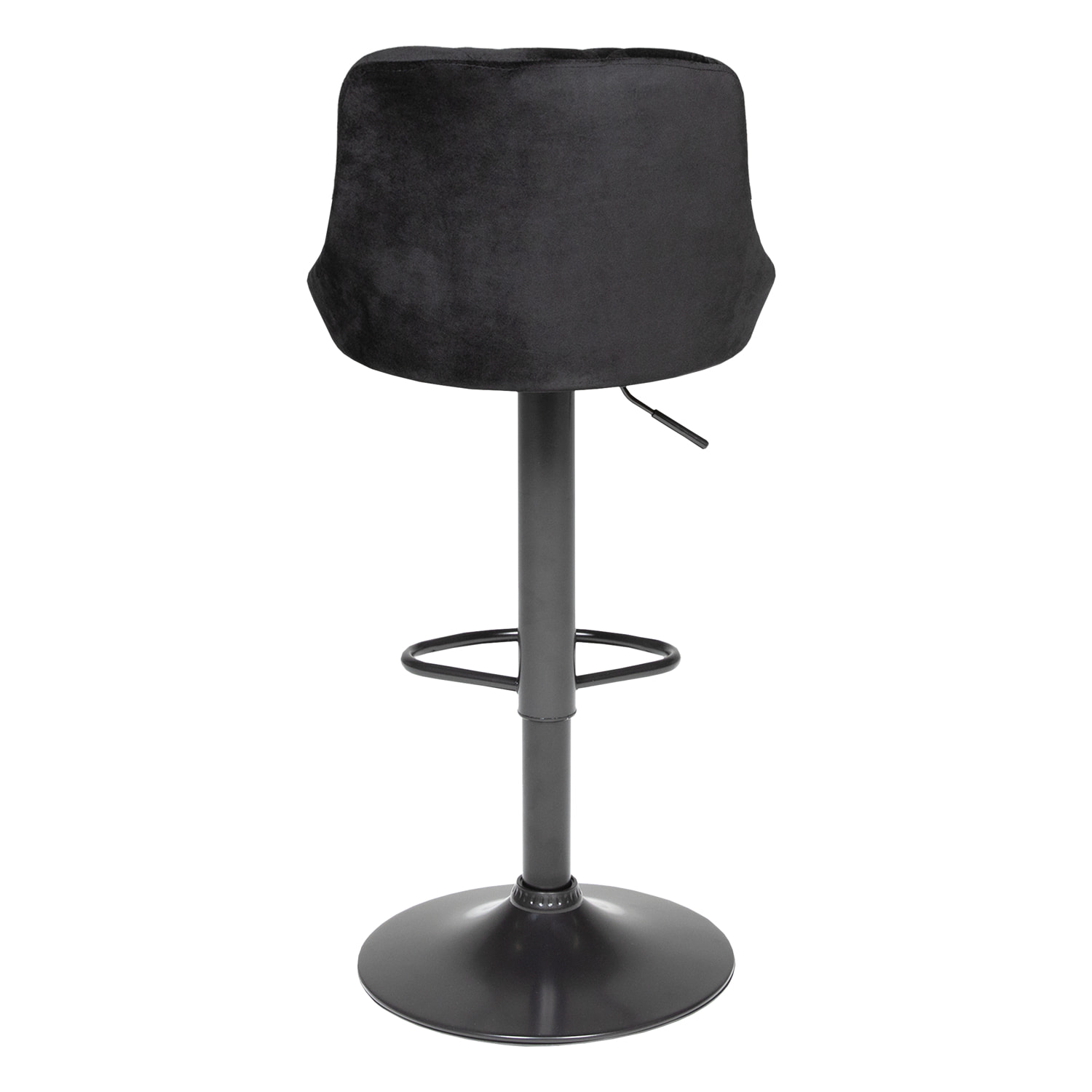 Lot de 2 tabourets de bar en velours noir ROBIN