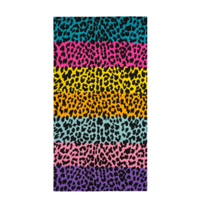 Telo Mare Grande 100x180 Spugna Maui Leopard Multicolor D8