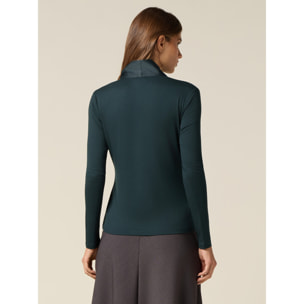 Oltre - T-shirt con fusciacca in raso - Verde