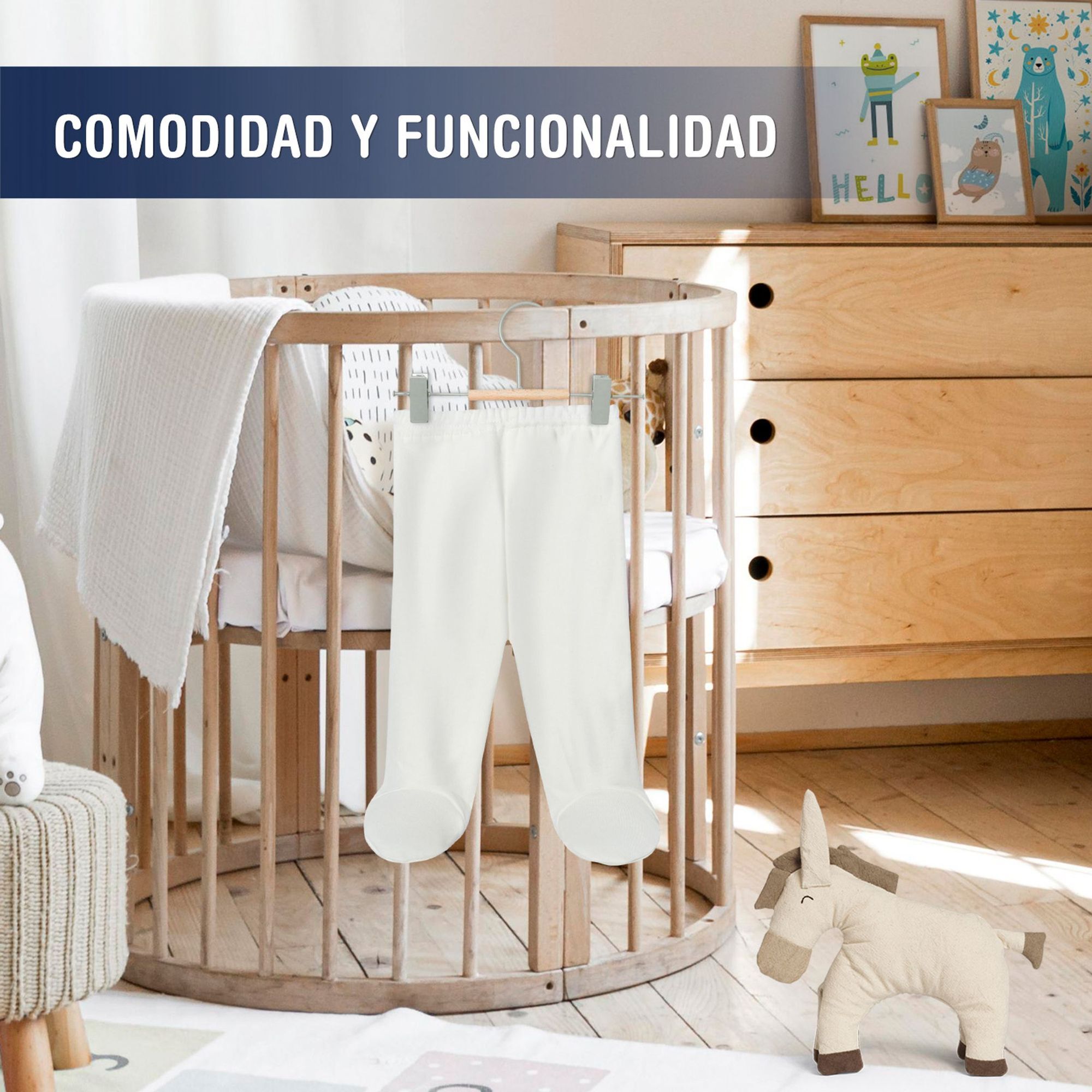 Polaina bebé algodón con pies invierno