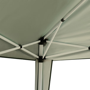 Carpa Plegable 3x3 m Cenador de Jardín Gazebo con Bolsa de Transporte Altura Ajustable en 3 Niveles Anti-UV e Impermeable para Terraza Patio Playa Verde