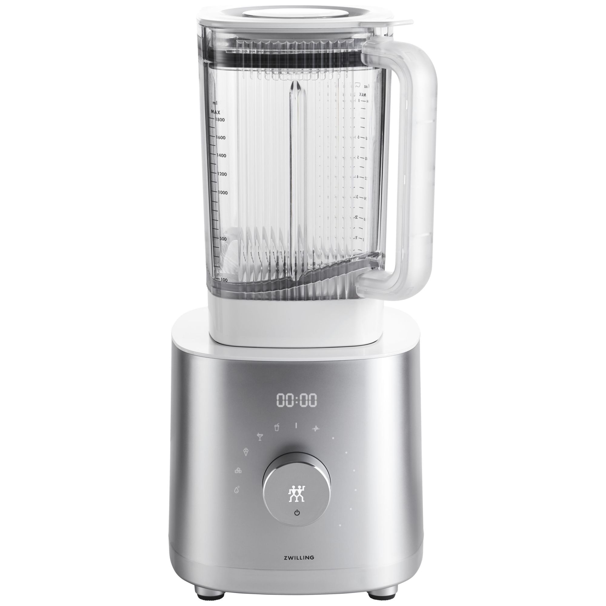ZWILLING Power Blender, 6 Programmes, 1,8 Litres, 1600W, 220-240V, Moteur AC, Prise UE, Argent, série Enfinigy