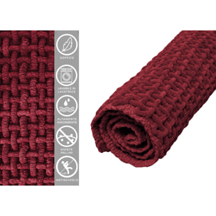 Tappeto Bagno Doccia Antiscivolo Super Assorbente Modello Osaka Bordeaux