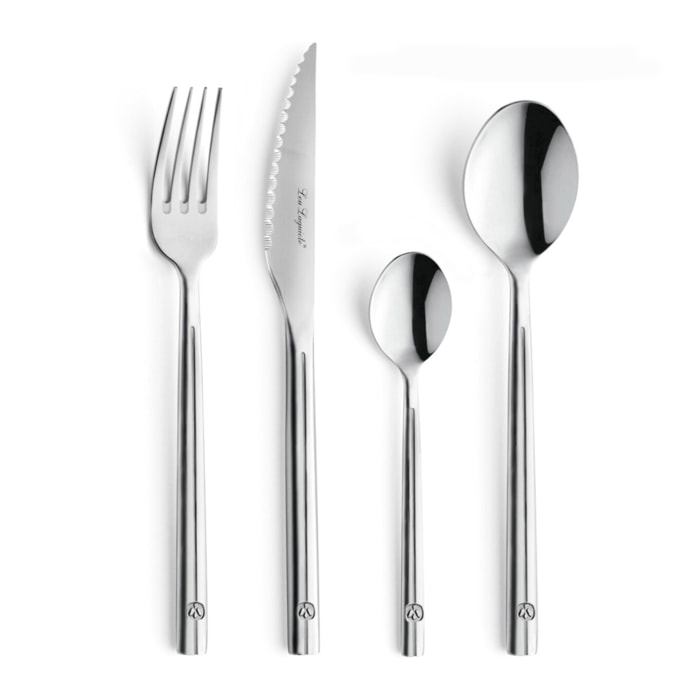 Alliance Inox - Set Kraft Lou Laguiole 48 posate con coltelli da bistecca