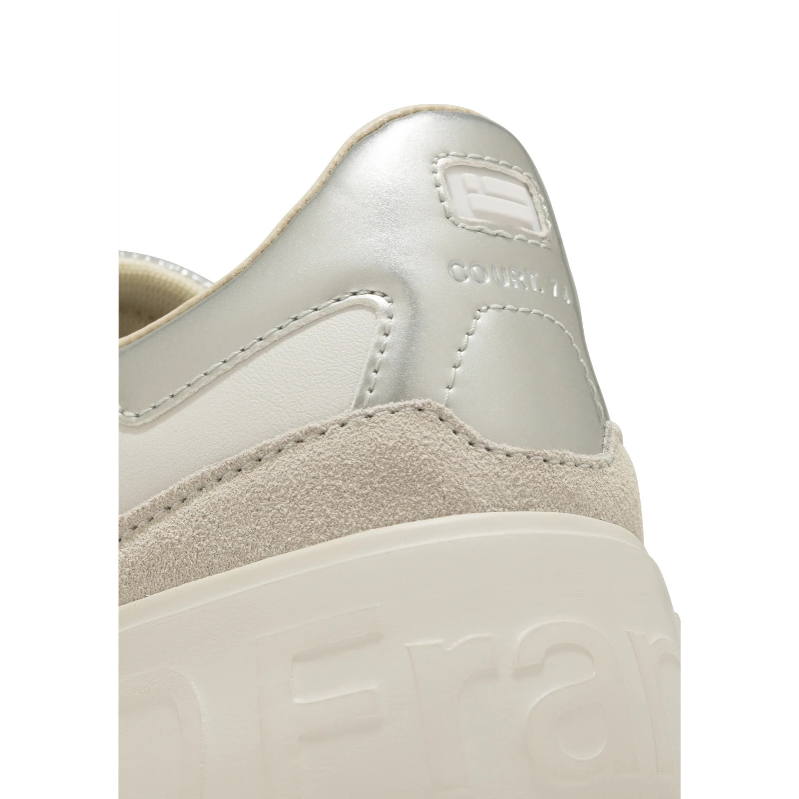 Zapatillas Deportivas Mujer Court Basic Glitter Plata