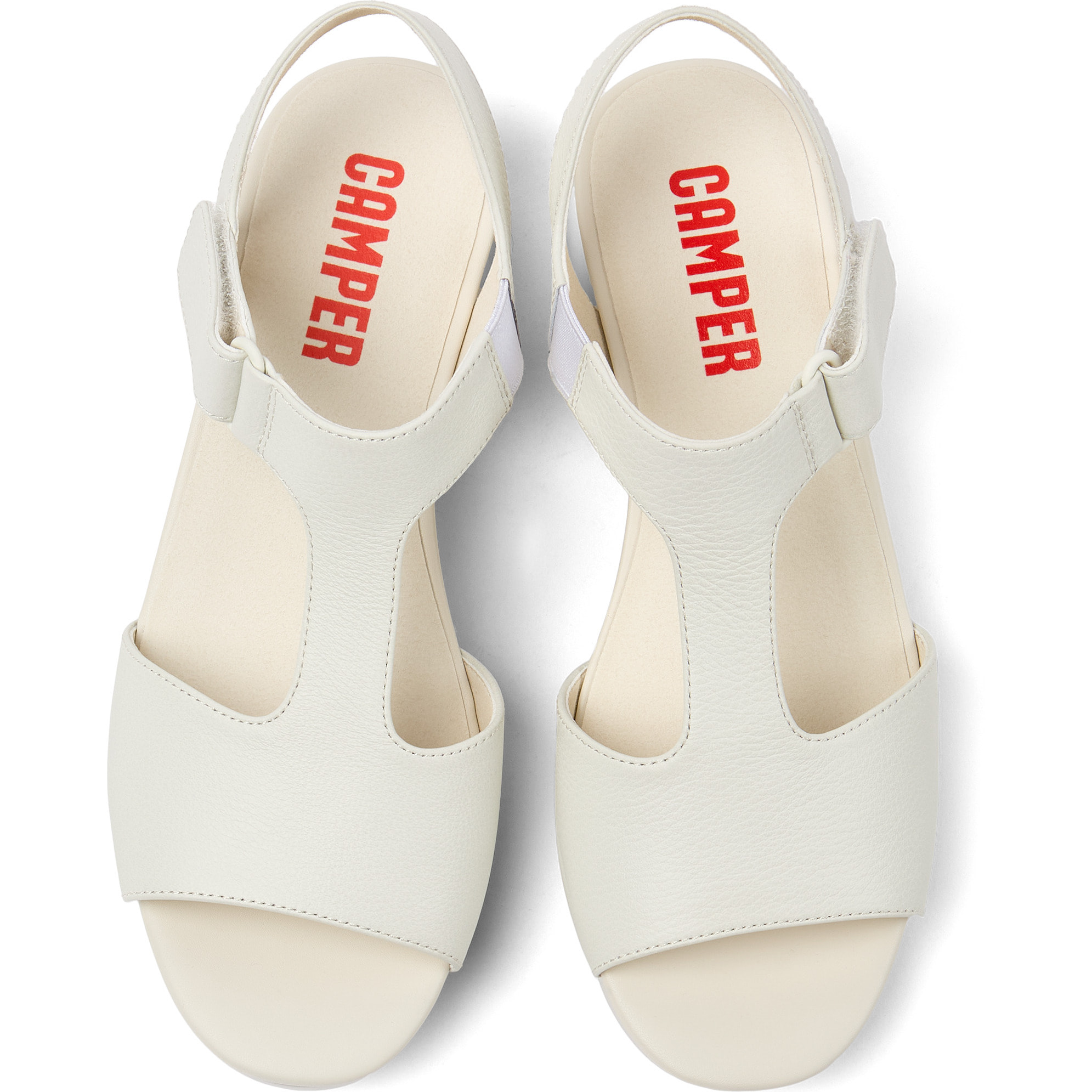 Sandalias - CAMPER Balloon - Blanco - Cuero/Tejido