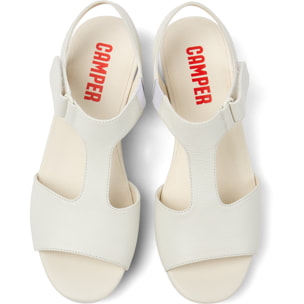 Sandalias - CAMPER Balloon - Blanco - Cuero/Tejido
