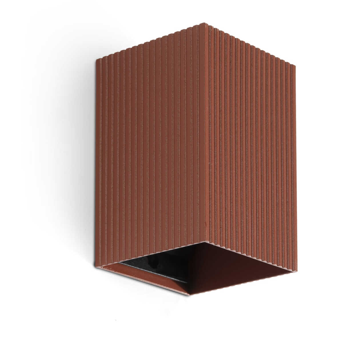 LUNE Applique carré terracotta cannelée