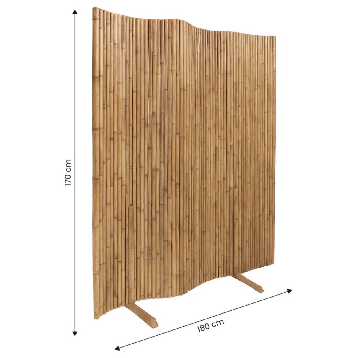 Paravento in bamboo da esterno 180x170 cm