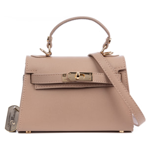 Asciano borsa a mano in pelle autentica Palmellato con chiusura design esclusivo e tracolla