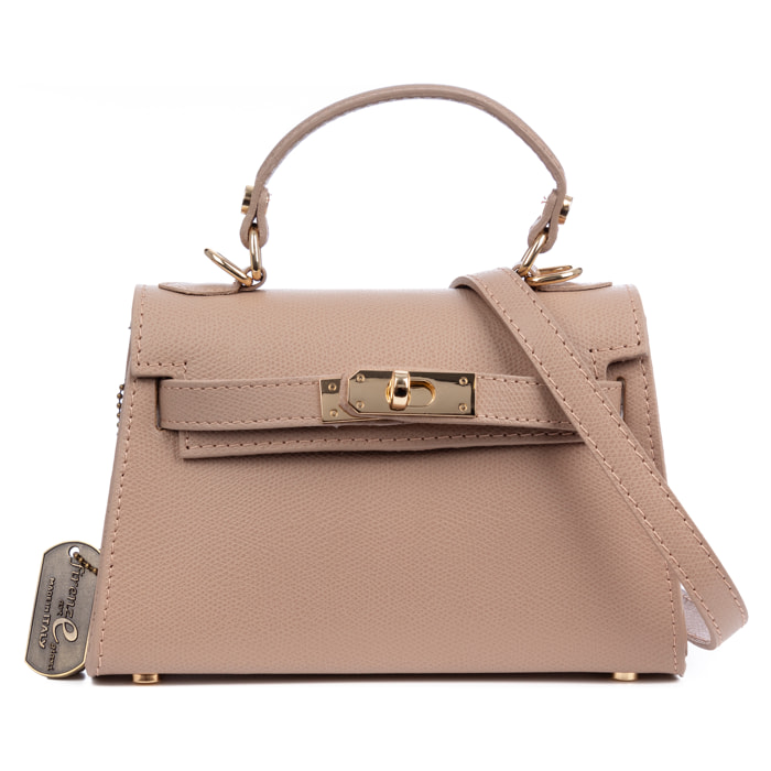 Asciano borsa a mano in pelle autentica Palmellato con chiusura design esclusivo e tracolla