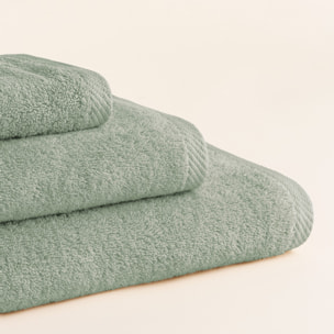 Set de serviettes éponge 100% coton éponge peigné - 600 g/m2 olive