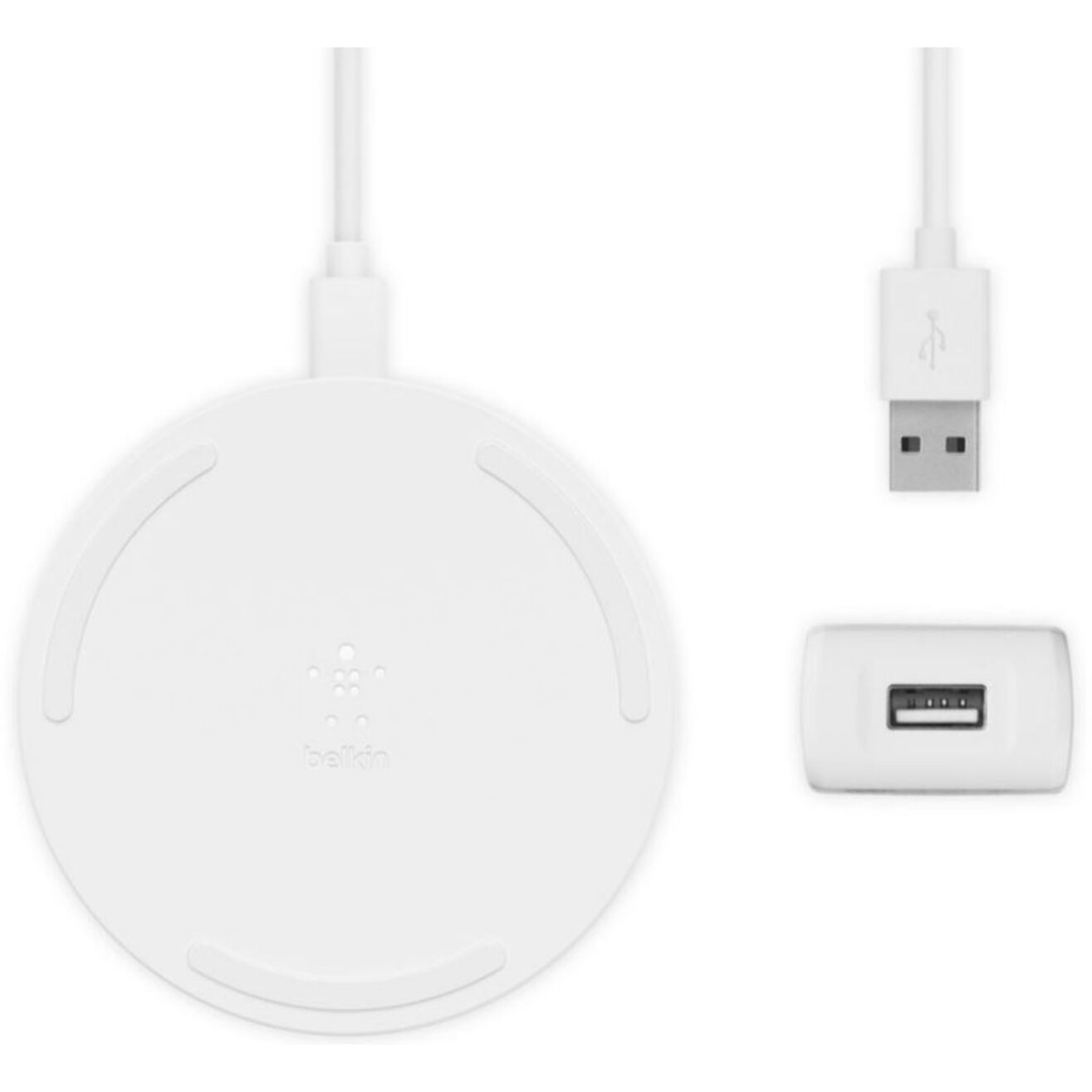 Chargeur induction BELKIN sans-fil 10W Pad (avec chargeur) blanc
