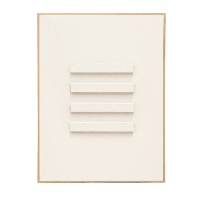 Cuadro blanco decorativo sobre algodón con bastidor de madera pintado artesanalmente con pintura al óleo de varias medidas