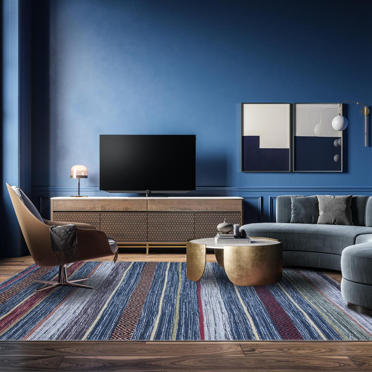 Tapis kilim Voma, doux et soyeux motif Ethnique