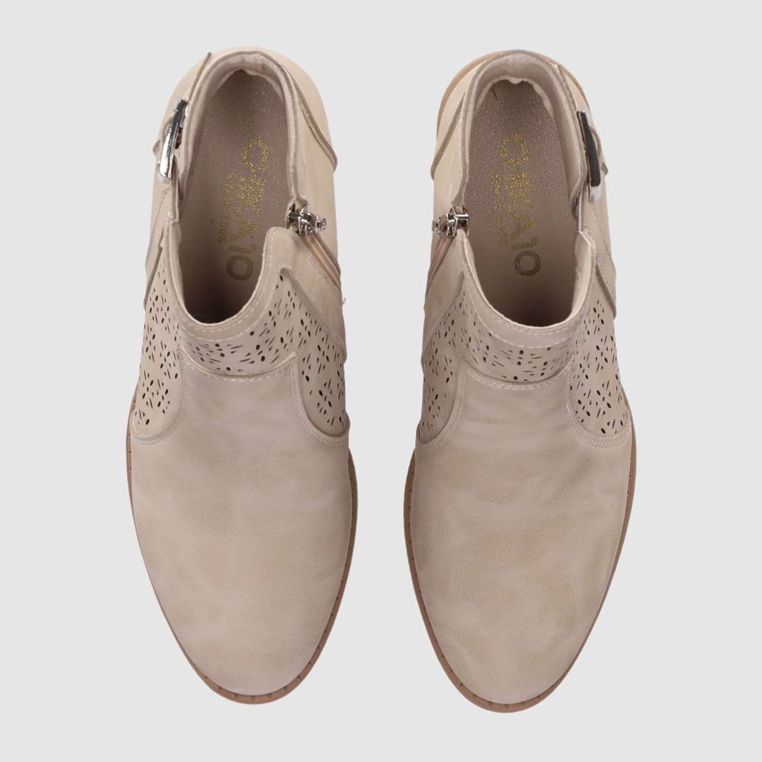 Botines - Beig - Tacón: 3 cm