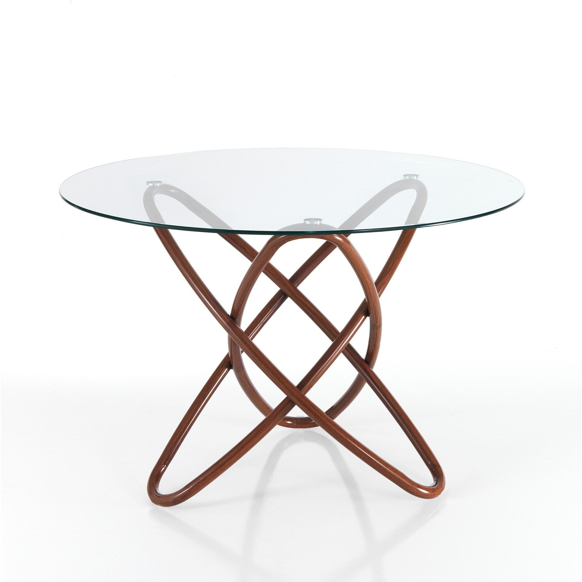 Tomasucci Table en bois de hula hoop Transparent