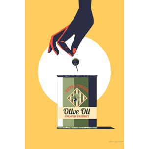 Tableau cuisine Huile d'olive extra Tableau alu Dibond