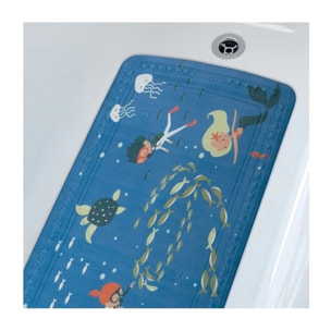 Tapis Fond de baignoire PVC SCUBA DIVER 71x36cm Bleu Spirella